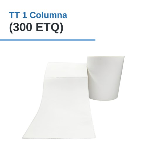 ROLLO DE ETIQUETAS ADHESIVAS DE PAPEL TT 4" X 6" X 300 ETQ. X 1COL, TUCO 1" (100mm X 150mm)