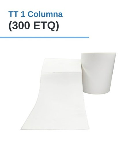 ROLLO DE ETIQUETAS ADHESIVAS DE PAPEL TT 4" X 6" X 300 ETQ. X 1COL, TUCO 1" (100mm X 150mm)